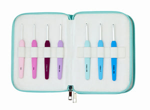 KnitPro Waves 2.0 Grande Single Ended Crochet Hook Set - Set of 14