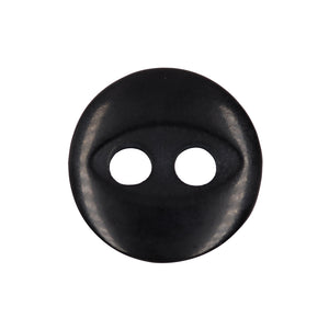 Sullivans 8mm Two Hole Fish Eye Doll Plastic Buttons - Black