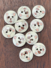 Load image into Gallery viewer, Wooden Dog/Cat Button - 15mm