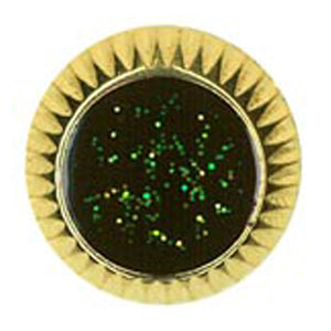 Sullivans Button 15mm Gold Black Sparkle