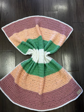 Load image into Gallery viewer, Crocheted Boho Colour Block Blanket