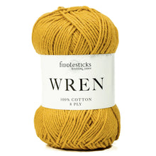 Load image into Gallery viewer, Fiddlesticks Wren 8ply Cotton - Mustard W007