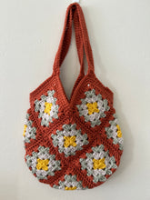 Load image into Gallery viewer, Large Granny Square Crocheted Bag - Lined - Acrylic