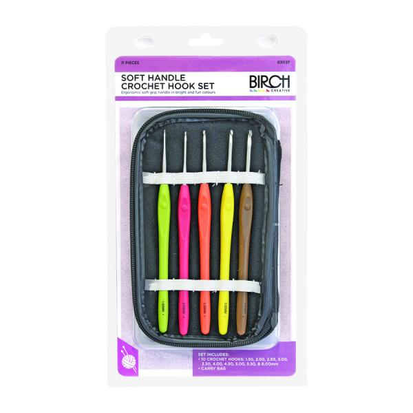 Birch Crochet Hook Soft Handle Set
