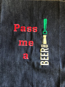 Pixie Winks Pass Me a Cold Beer BBQ Apron