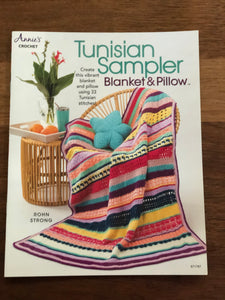 Tunisian Sampler Pillow and Blanket Pattern Book