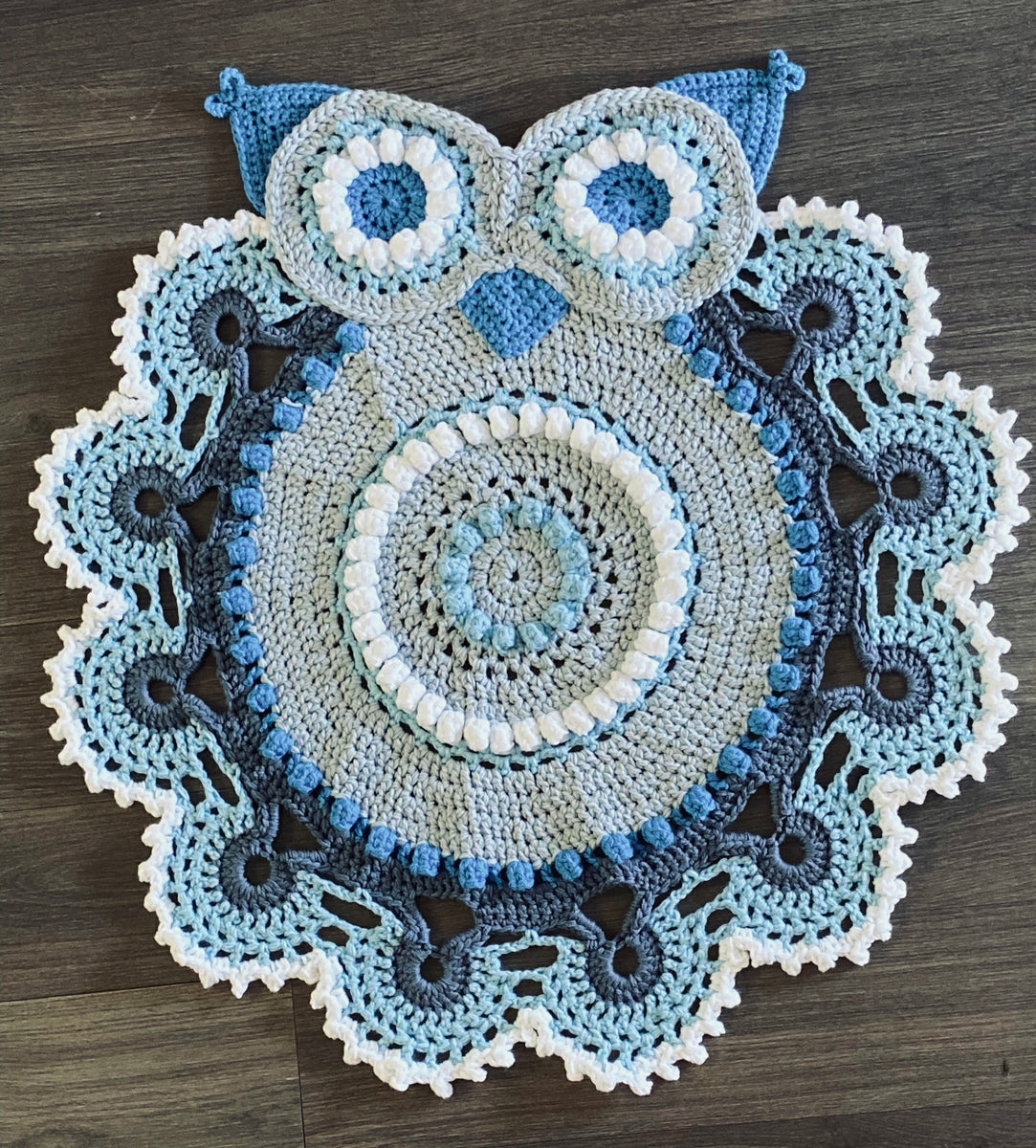 Owl Floor Rug/Mat - various colours – Knitty Gritty yarn and more