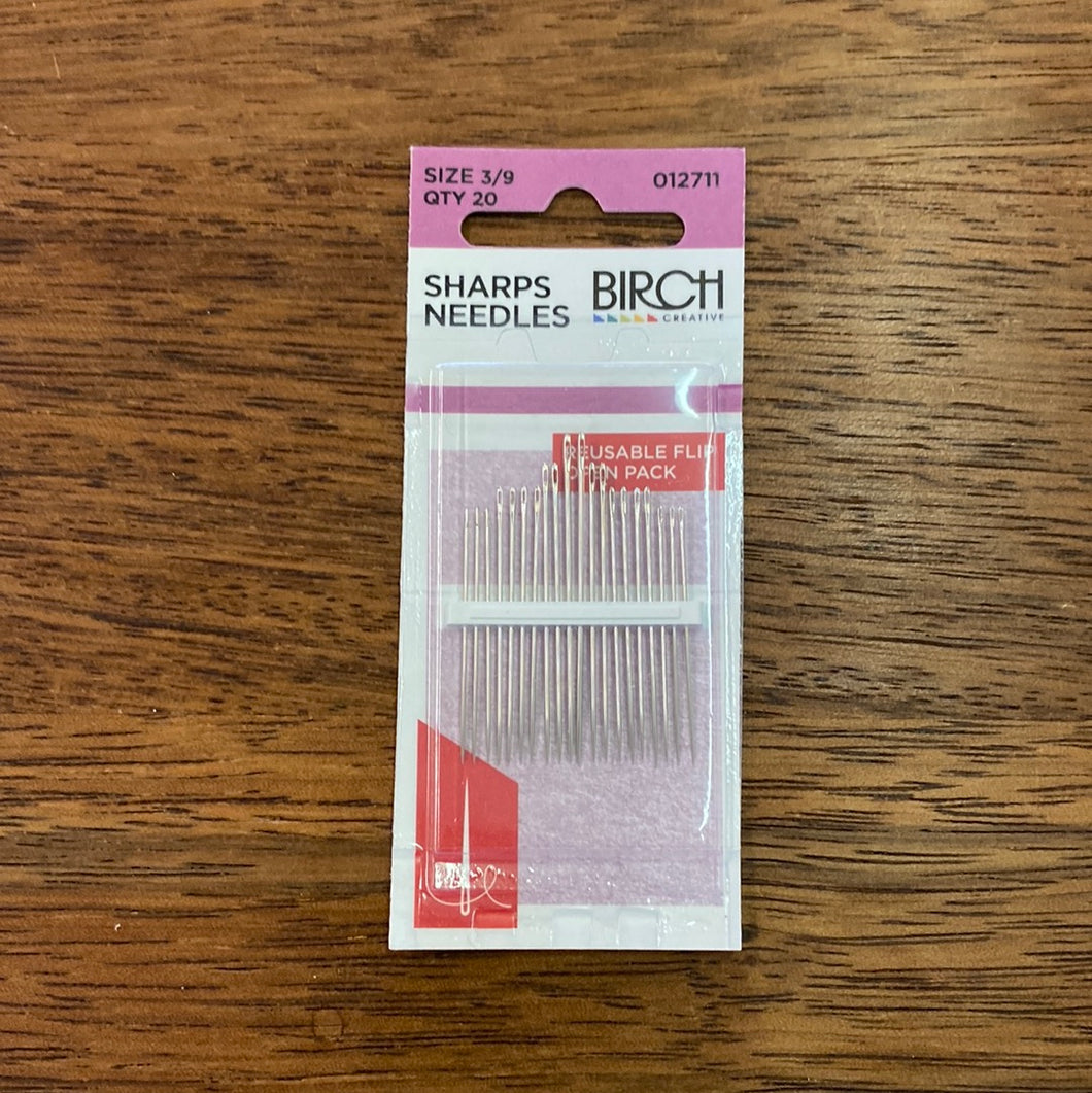 Birch Sharp Needles - 20 pack 3/9
