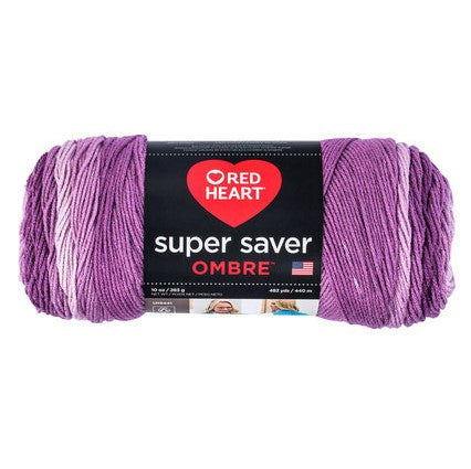 Red Heart Super Saver Ombré - Purple