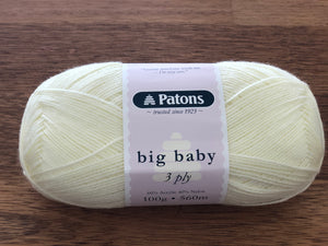 Patons Big Baby 3ply - Lemon  9927 (discontinued)