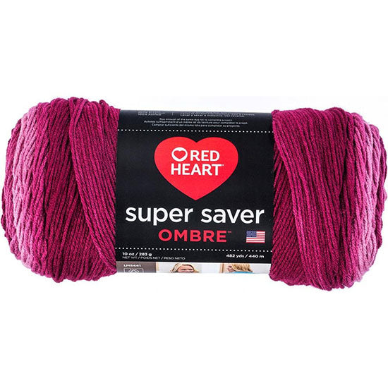 Red Heart Super Saver Ombré - Anemone