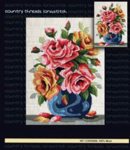 Country Threads Long Stitch Kit - Roses