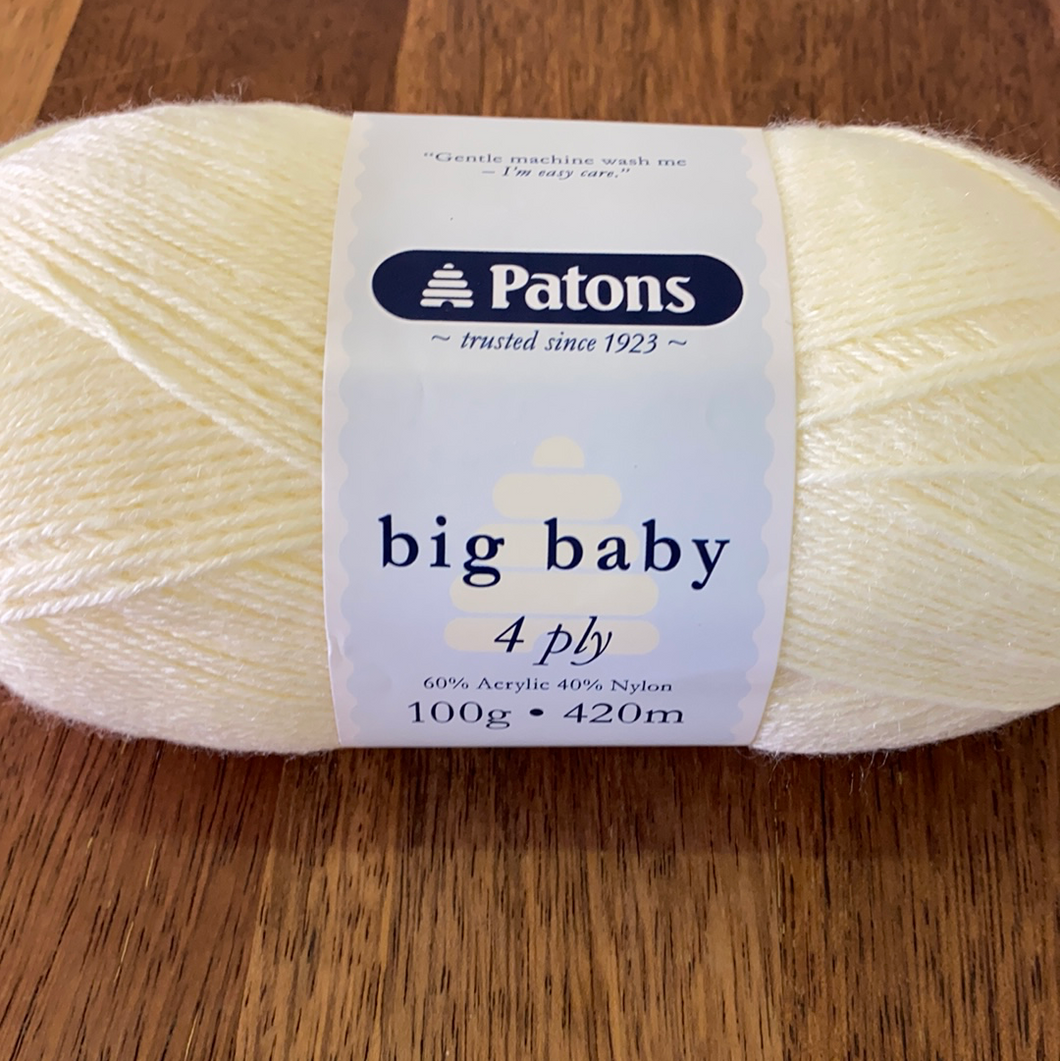 Patons Big Baby 4ply - Lemon  9927