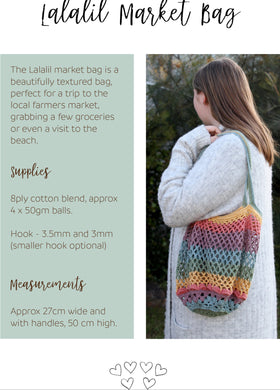 Lalalil Market Bag Digital Pattern by Rebecca Griffin